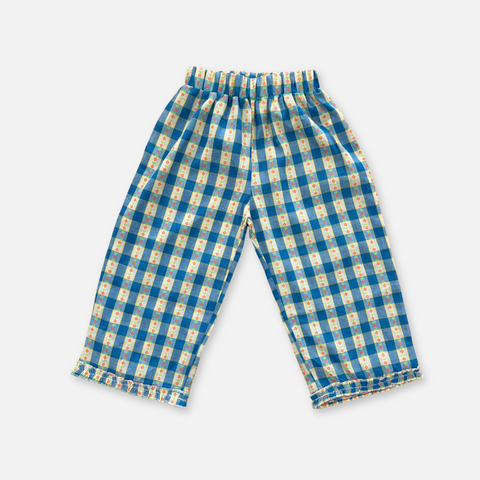 Picnic Blue Gingham Frill Pants