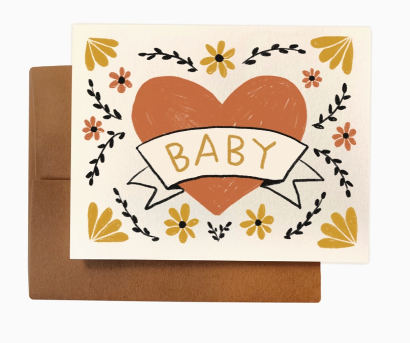 Baby ~ Classic Heart Card