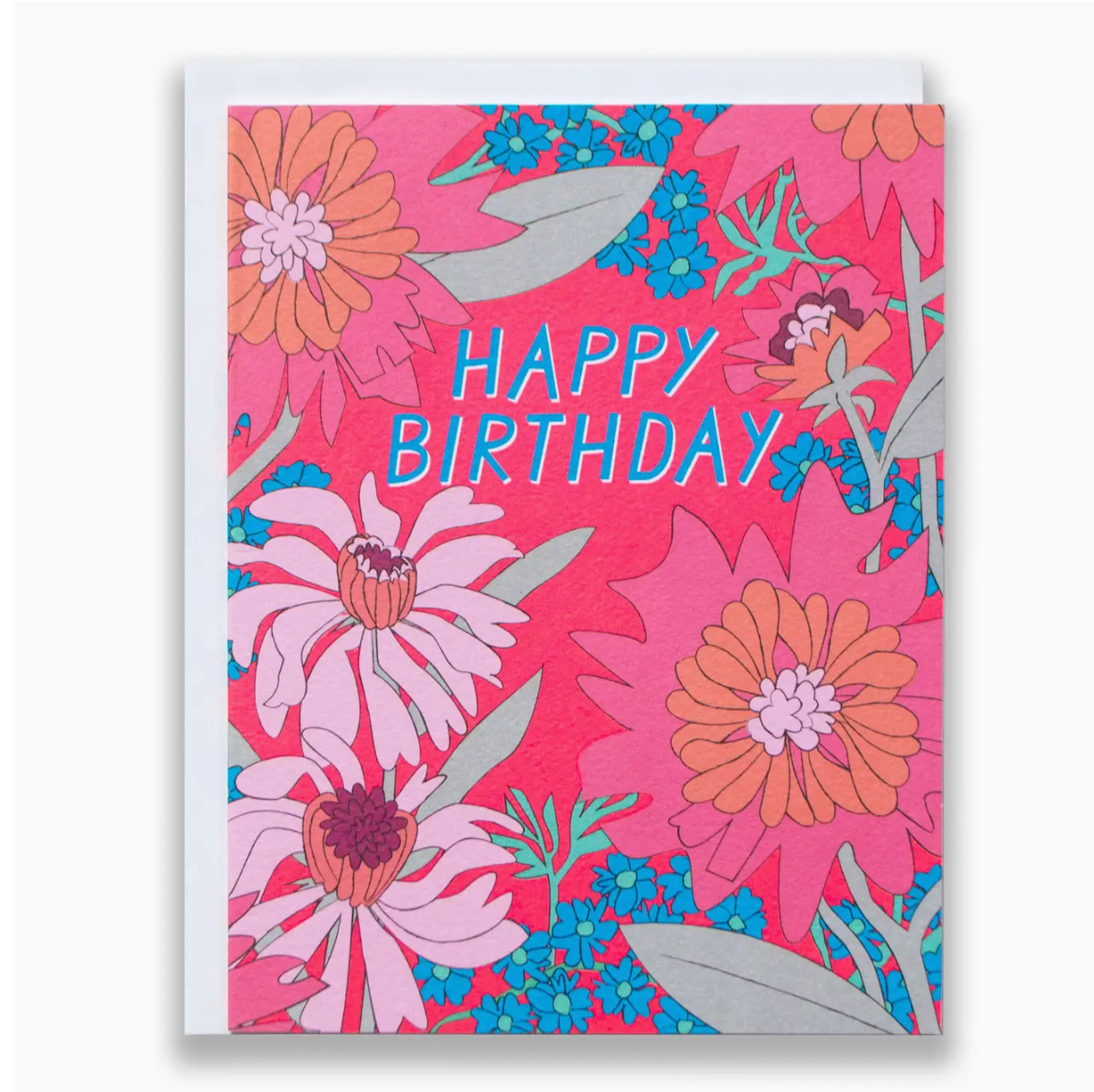Vintage Floral  Birthday Flowers Note Card