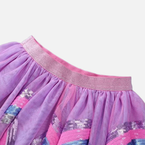 Purple Rainbow Sequins Tutu