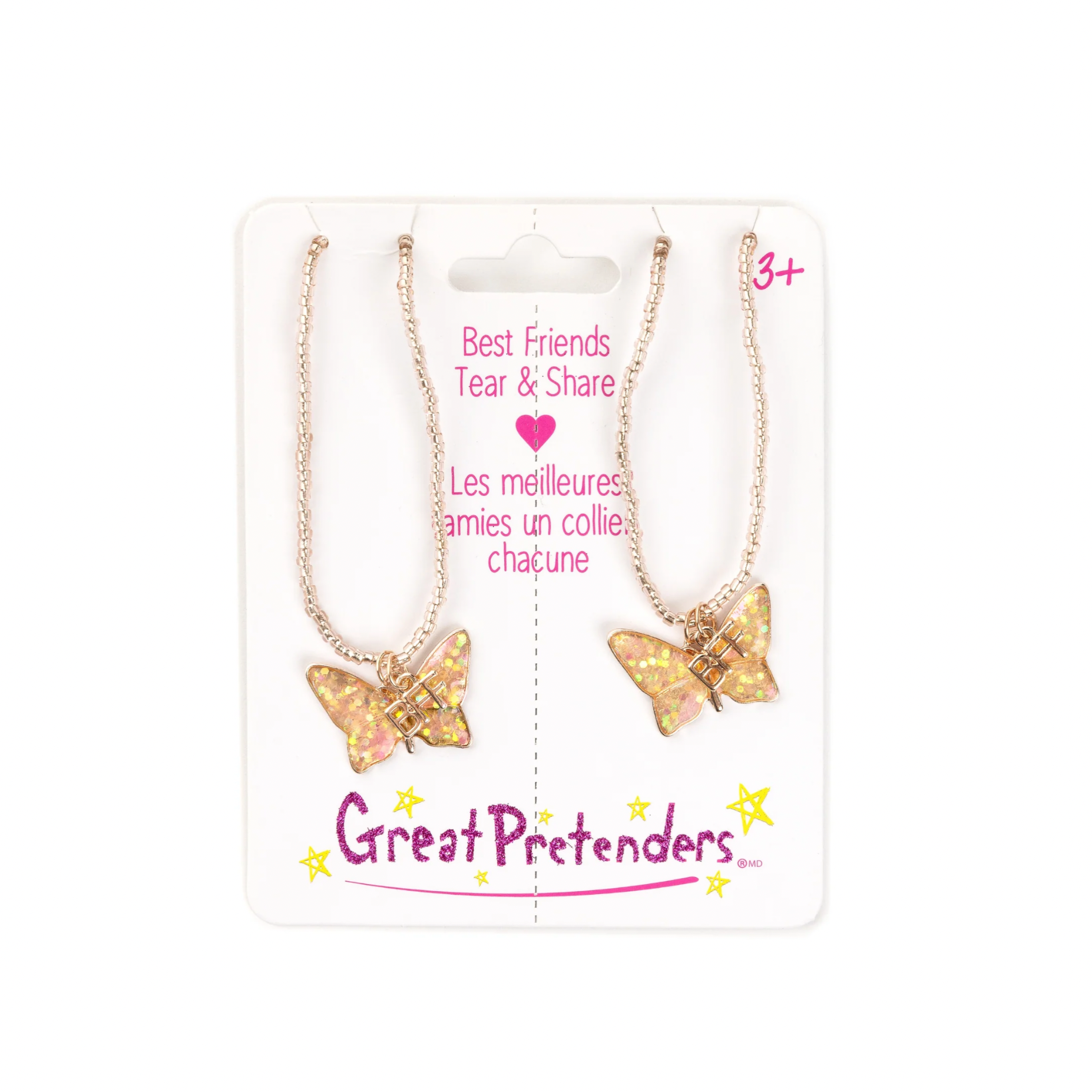 BFF Butterfly Share & Tear Necklaces