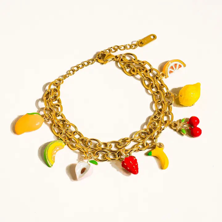 Fruity Fruit Charm Bracelet