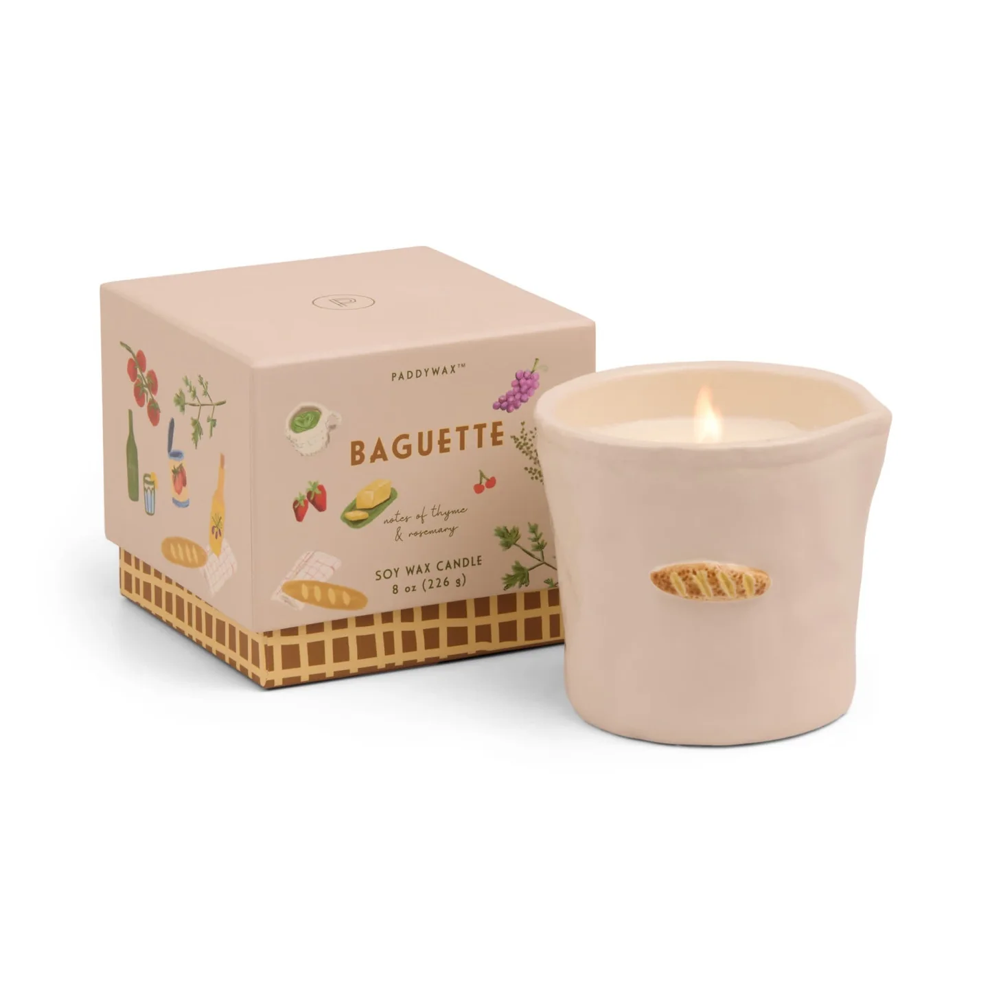 Bistro 8 oz White Ceramic Candle