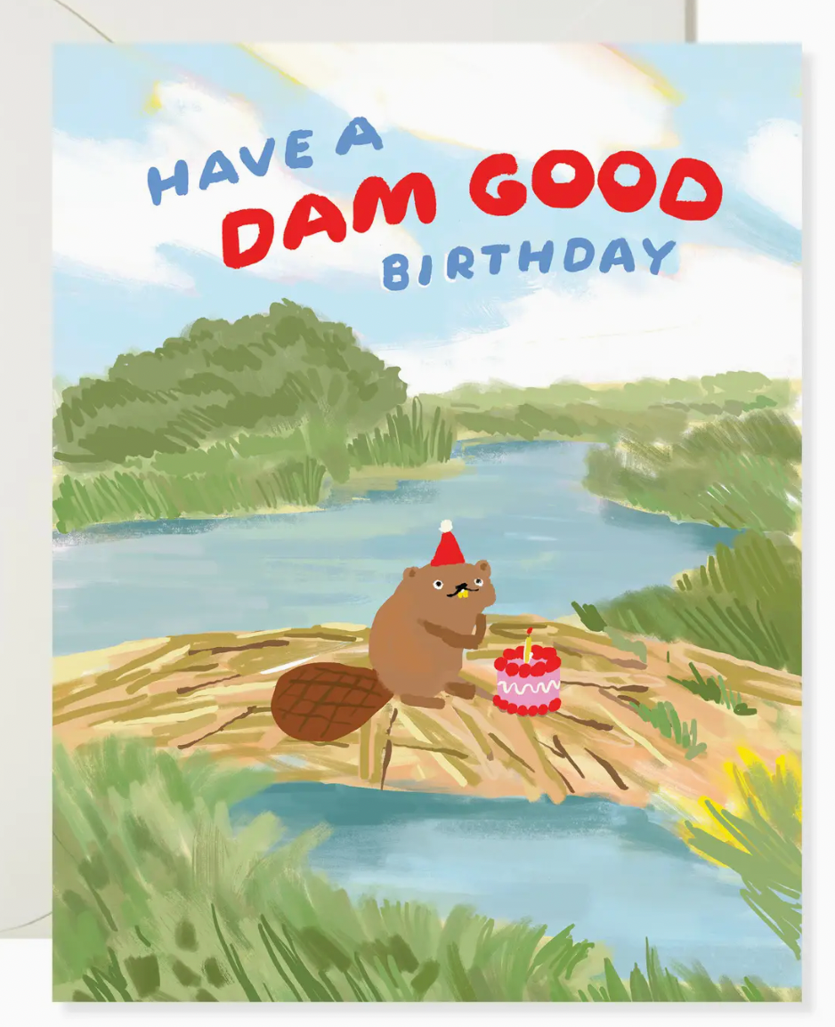 Beaver Birthday Pun Card
