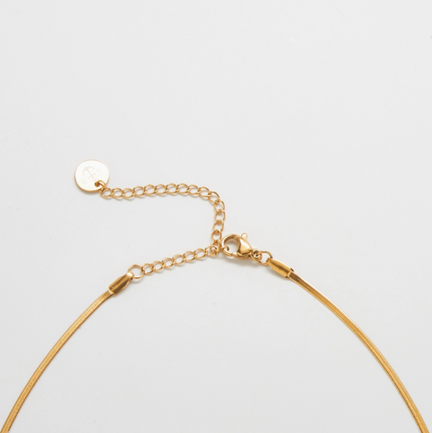 Ultra Thin Gold Herringbone Necklace