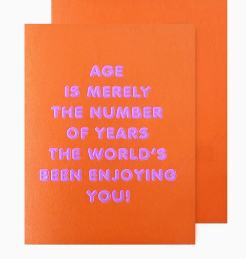 Age Is A Number Birthday Card
