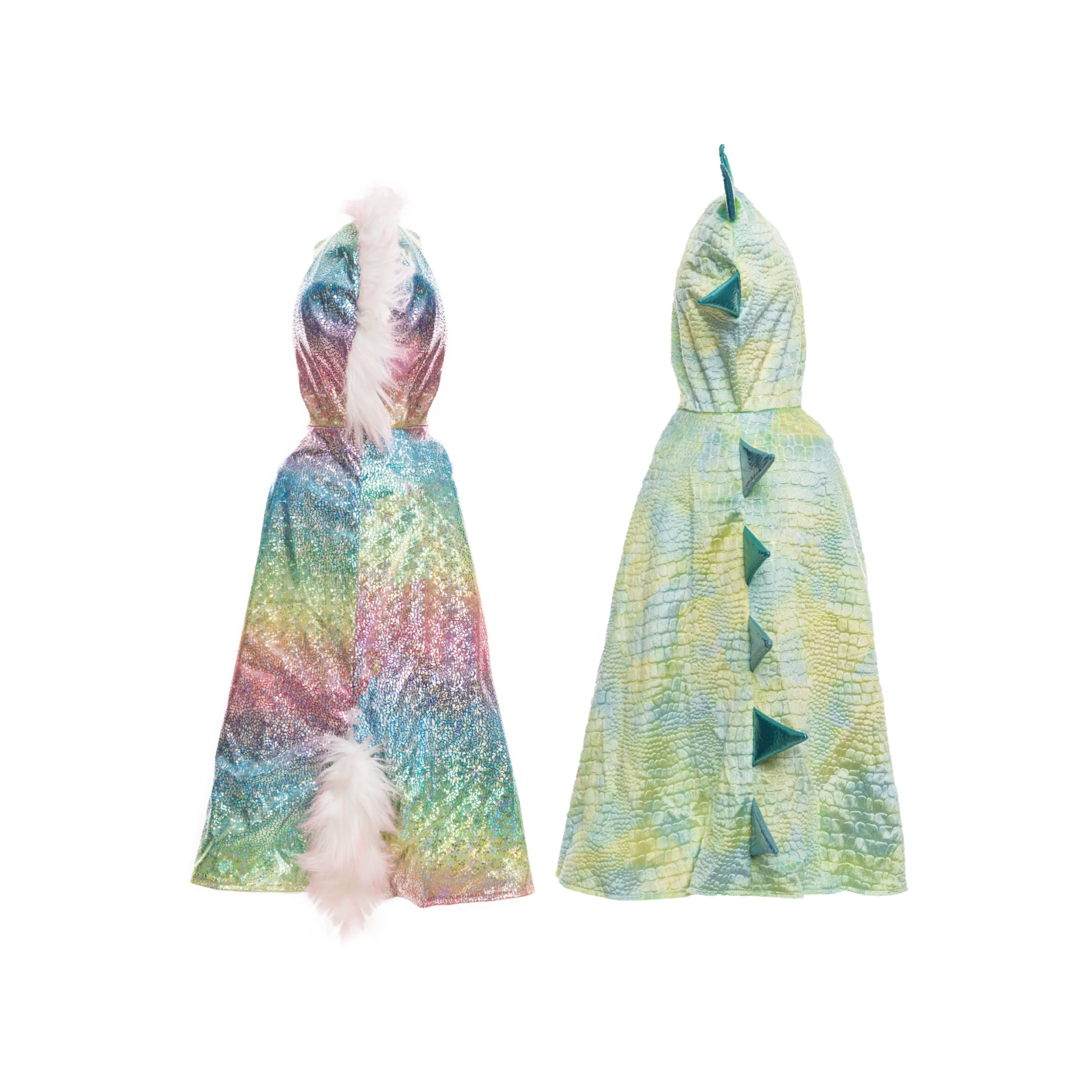 Rainbow Reversible Unicorn Dragon Cape, Size 3-4