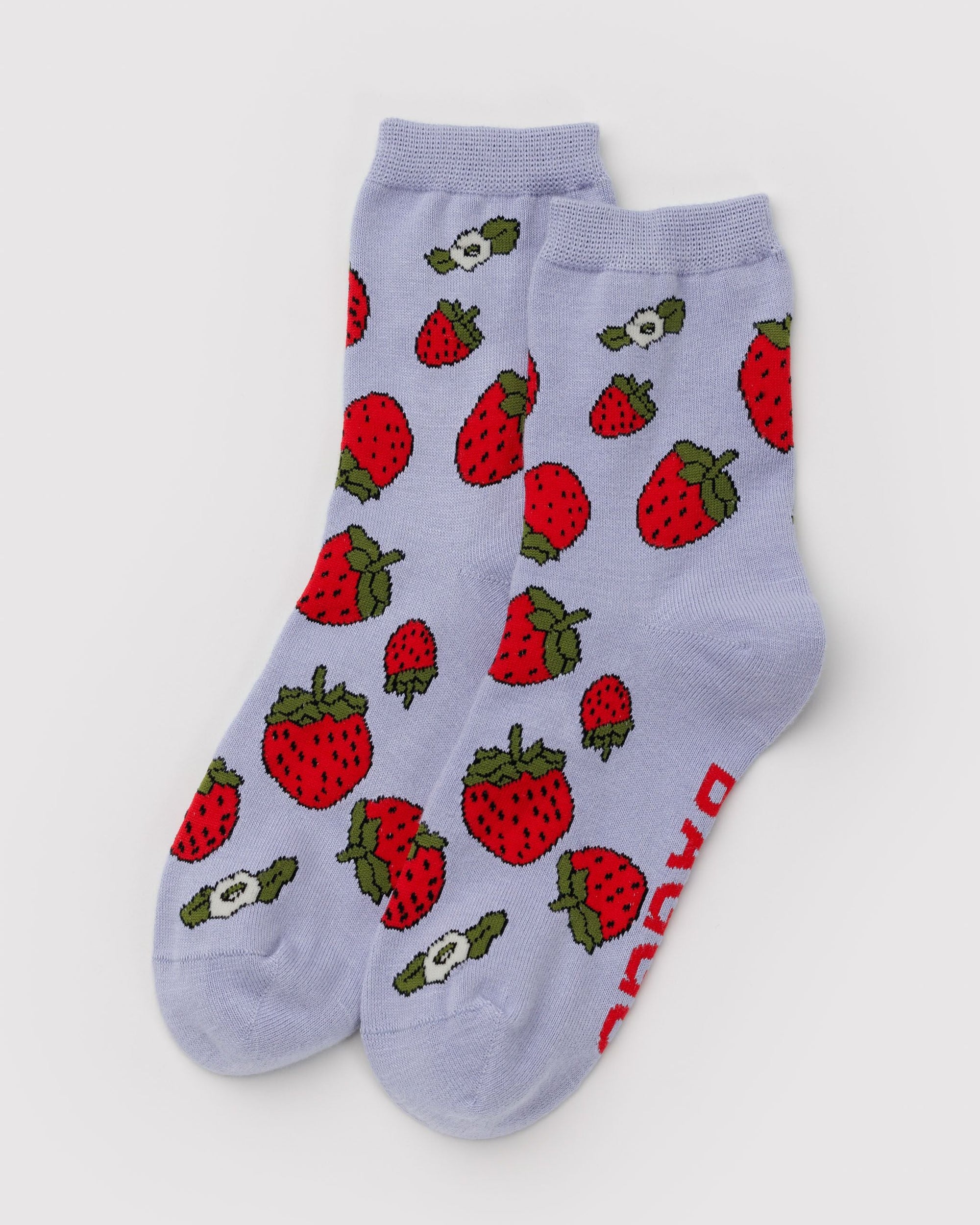 Baggu Crew Sock - Strawberry Blossom - Stay Forever