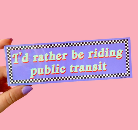 Public Transit Bumper Sticker