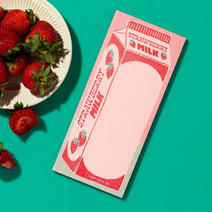 Strawberry Milk - Risograph Notepad - Stay Forever