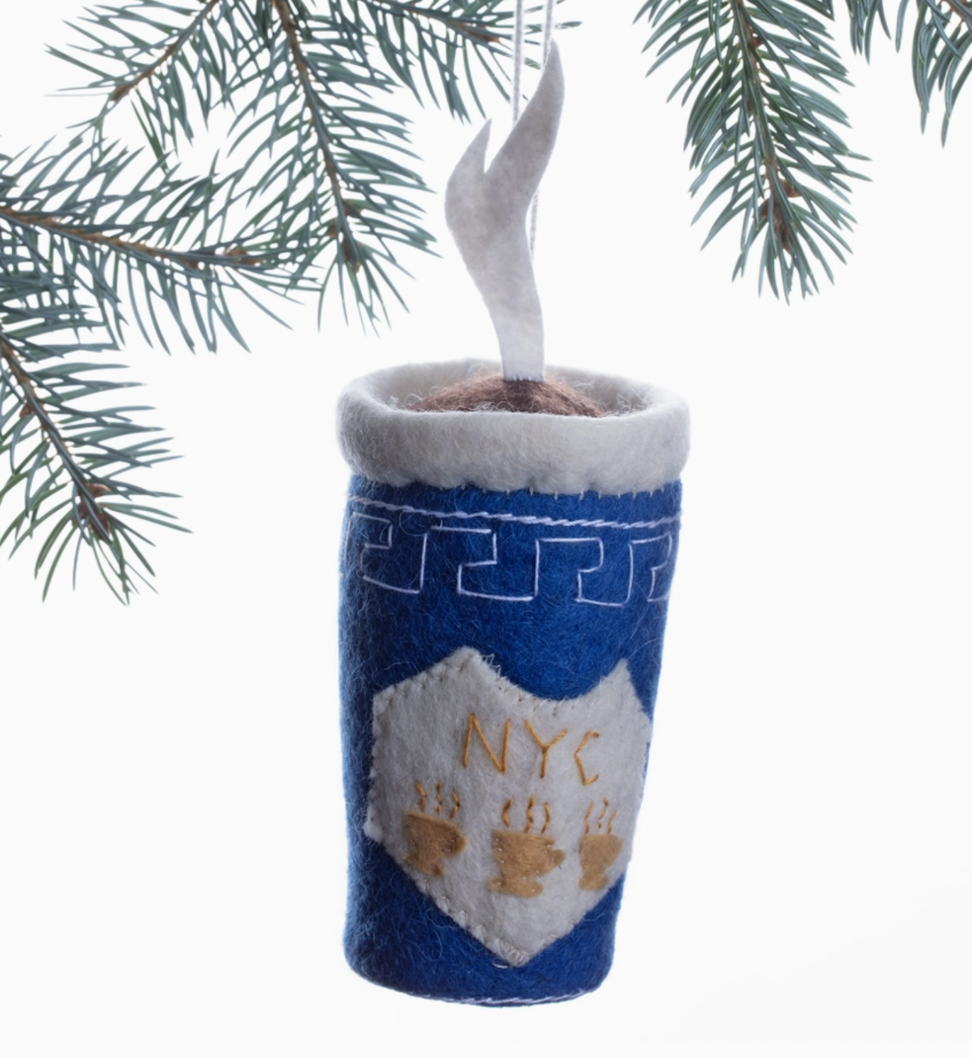 NYC Coffee Cup Felt Ornament