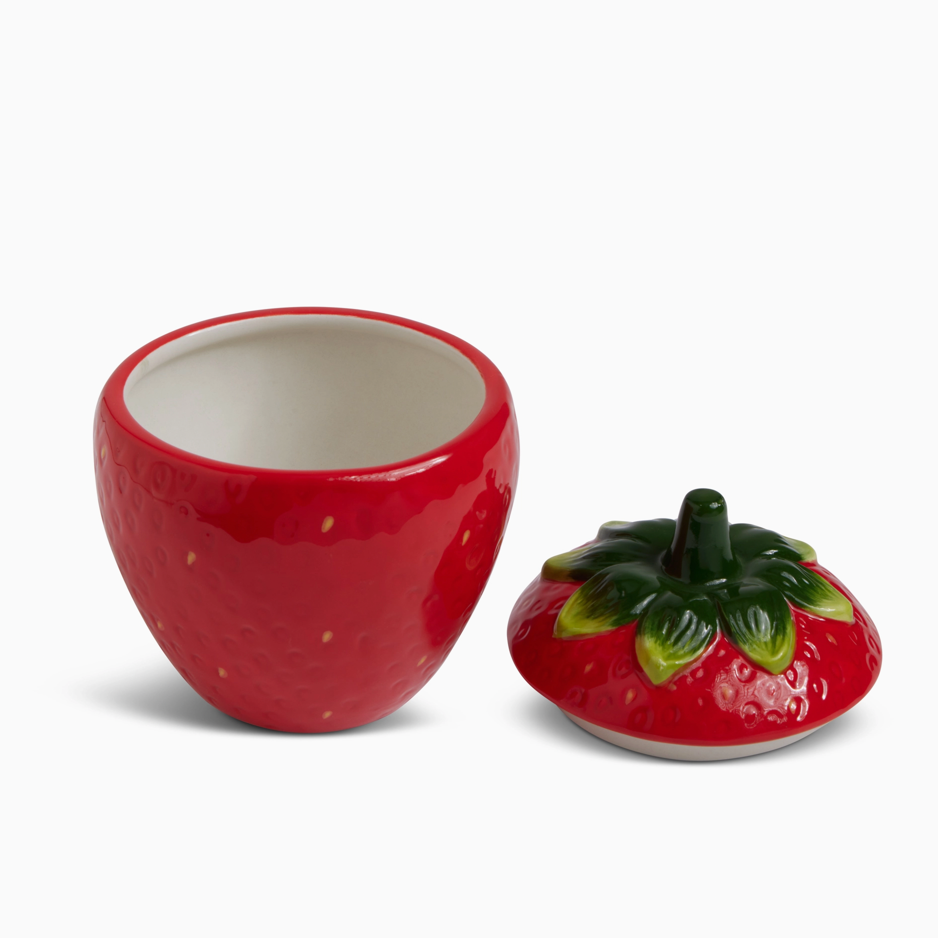 Ceramic Strawberry Sugar Bowl