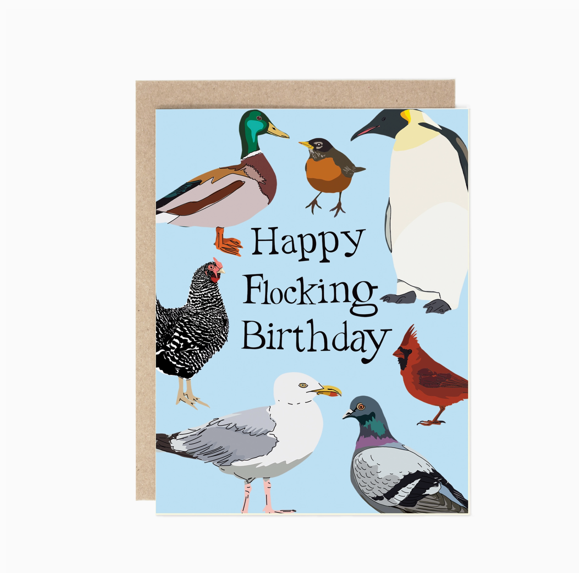 Happy Flocking Birthday Card