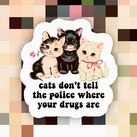 Cat Funny Sticker