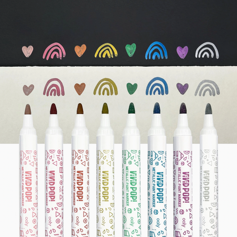 Vivid Pop! Water-Based Paint Markers: Metallic (Set of 8)