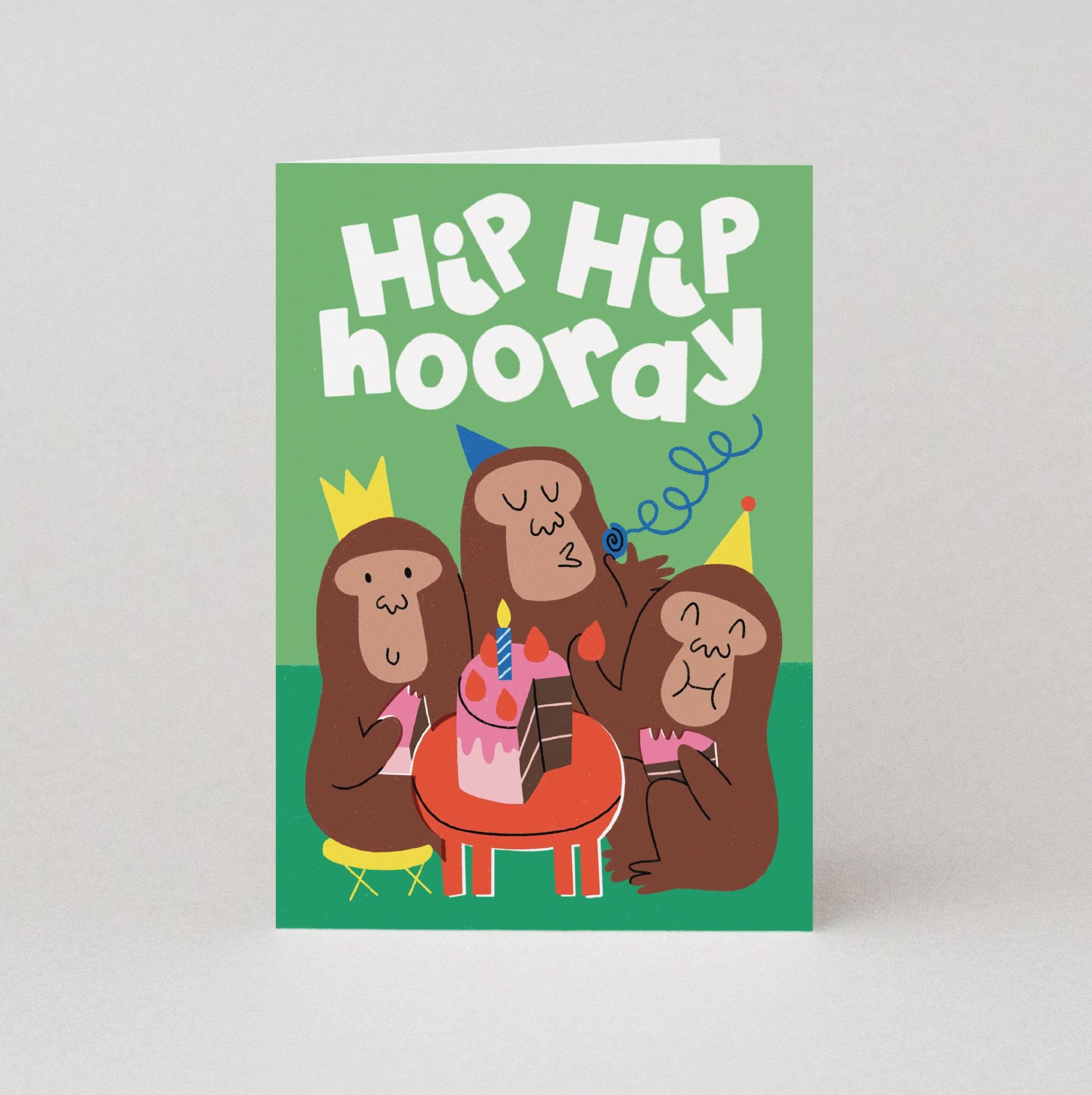 Hip Hip Hooray (Monkeys) Birthday Card