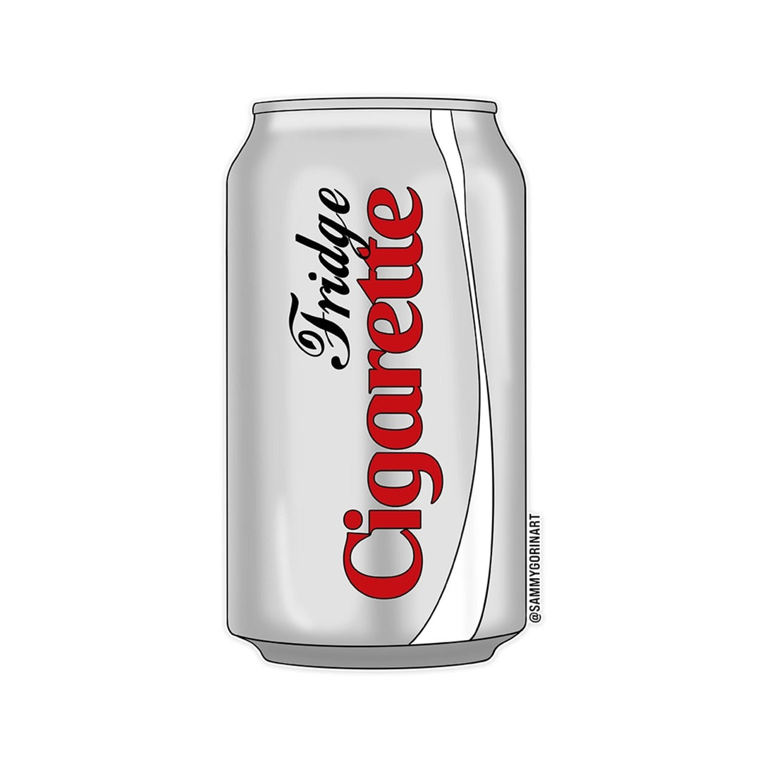 Fridge Cigarette Cola Can Sticker