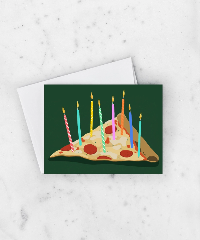 Pizza Birthday Card