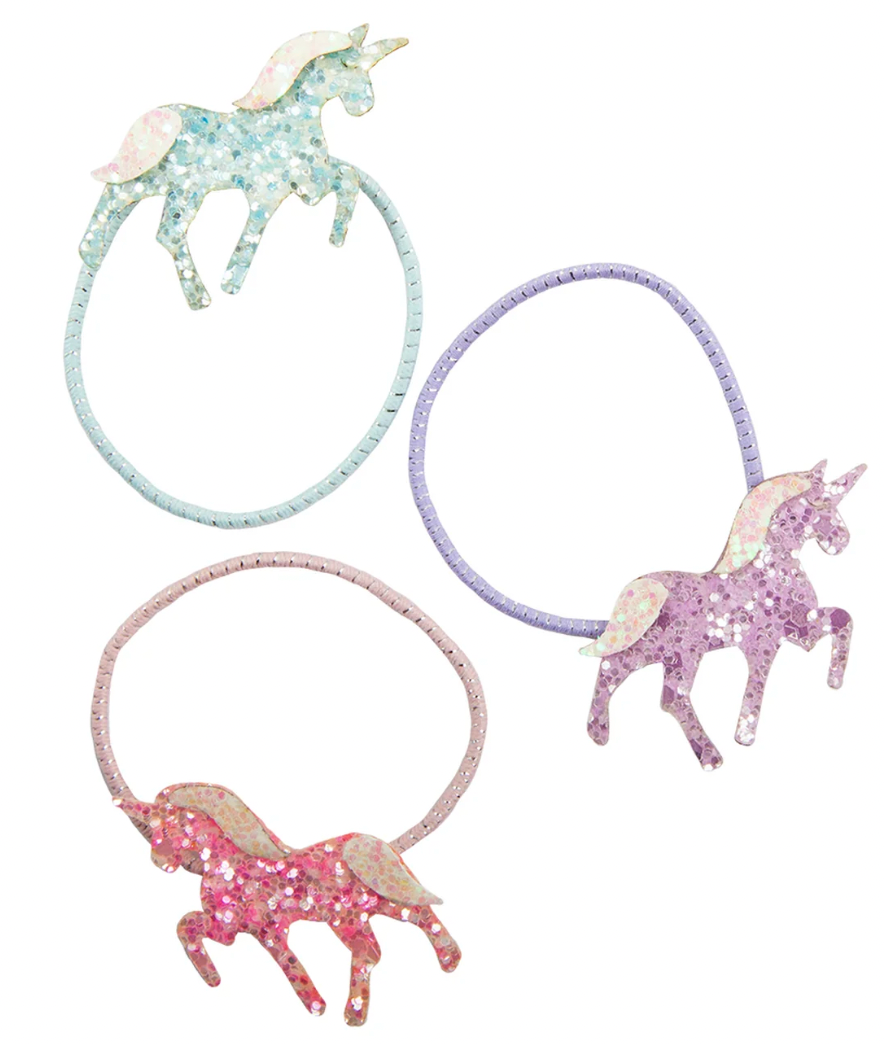 Boutique Pretty Pony Ponytail Holders (Set of 3)