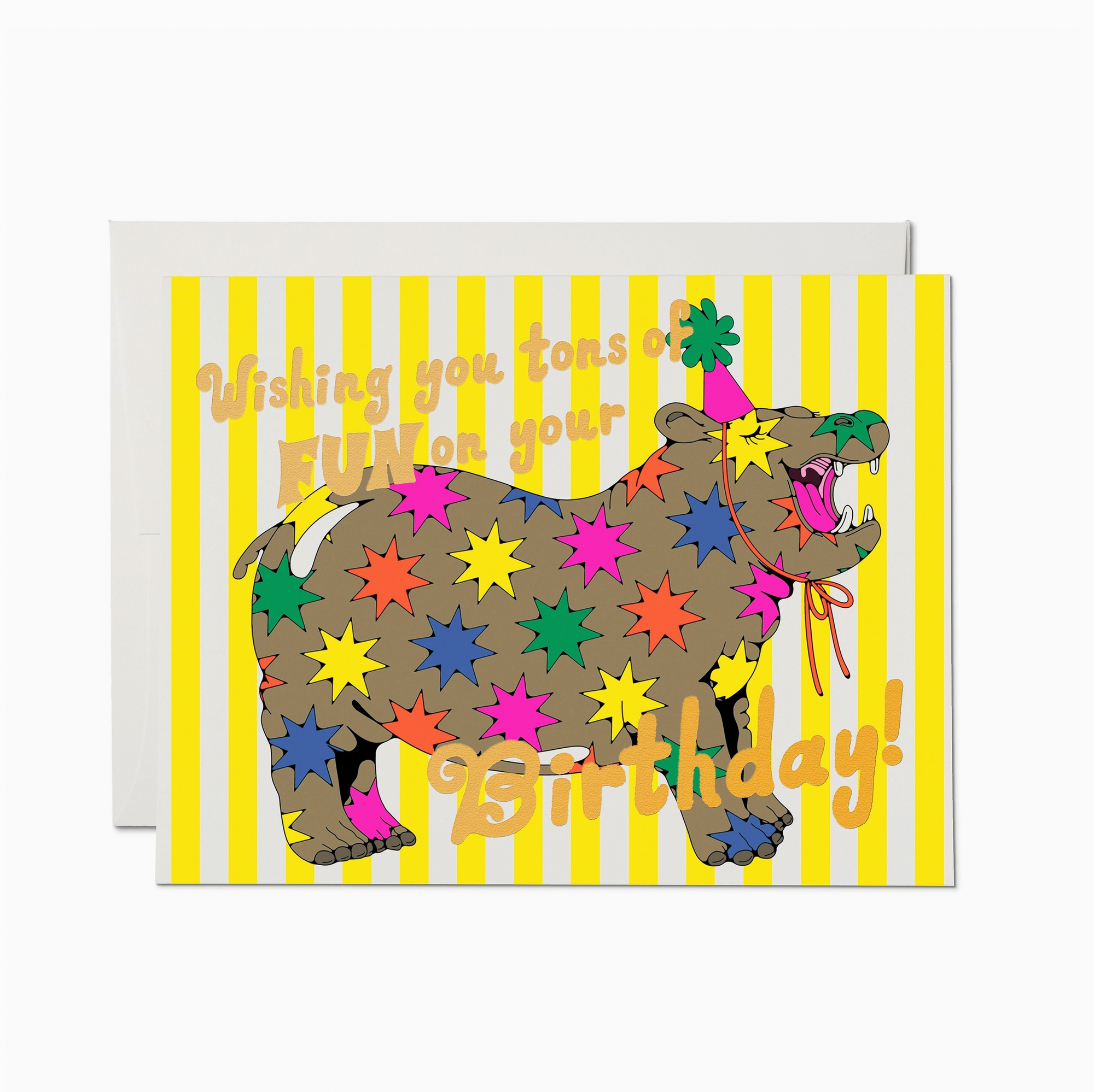 Star Hippos Birthday Card