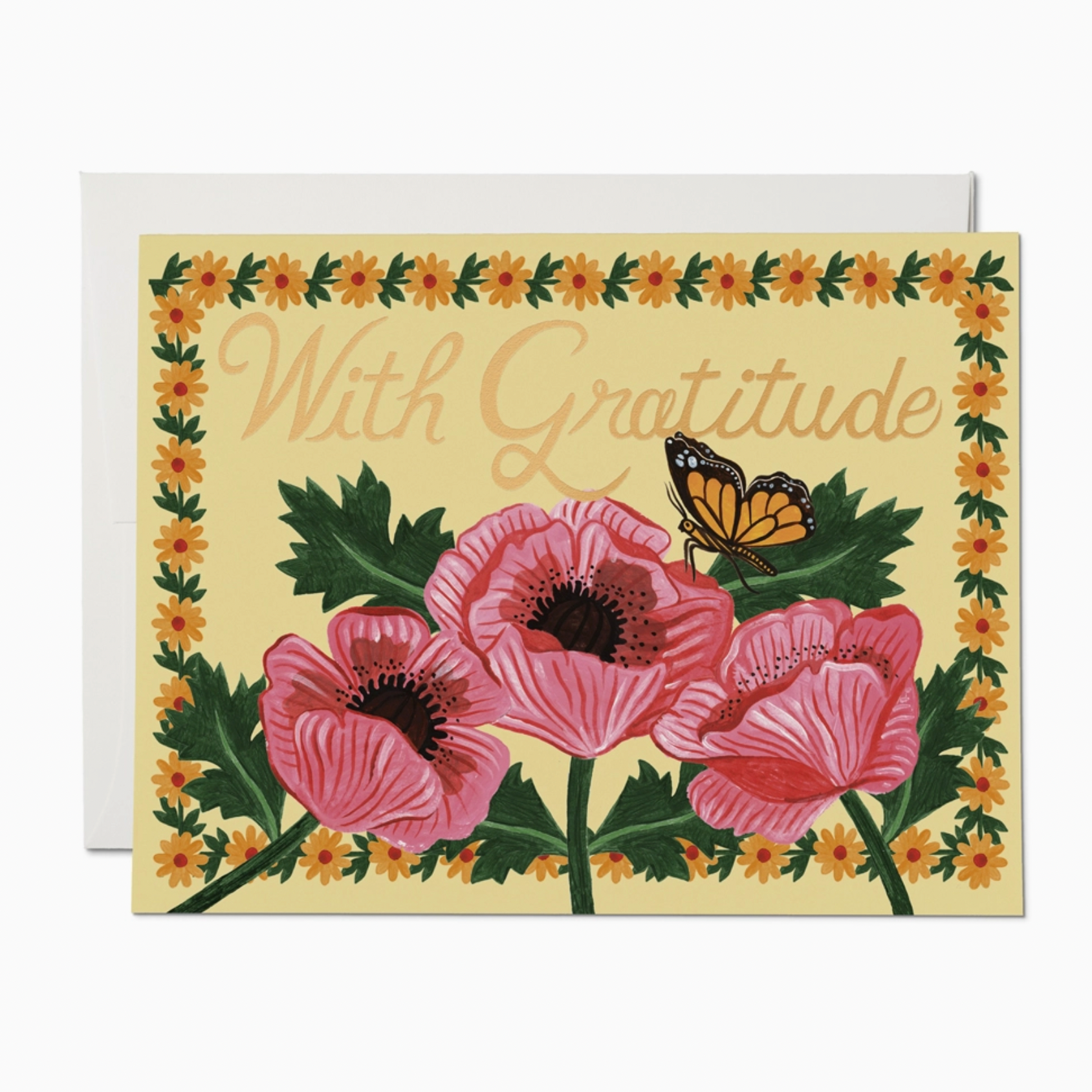 With Gratitude Poppies Card