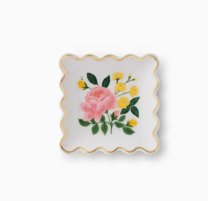 Roses Scalloped Ring Dish - Stay Forever