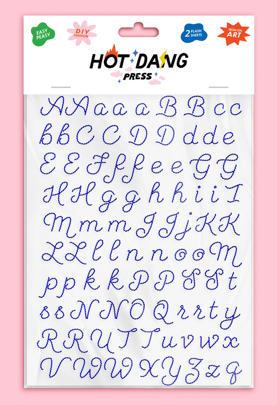 Embroidery Alphabet Blue Sheet Set