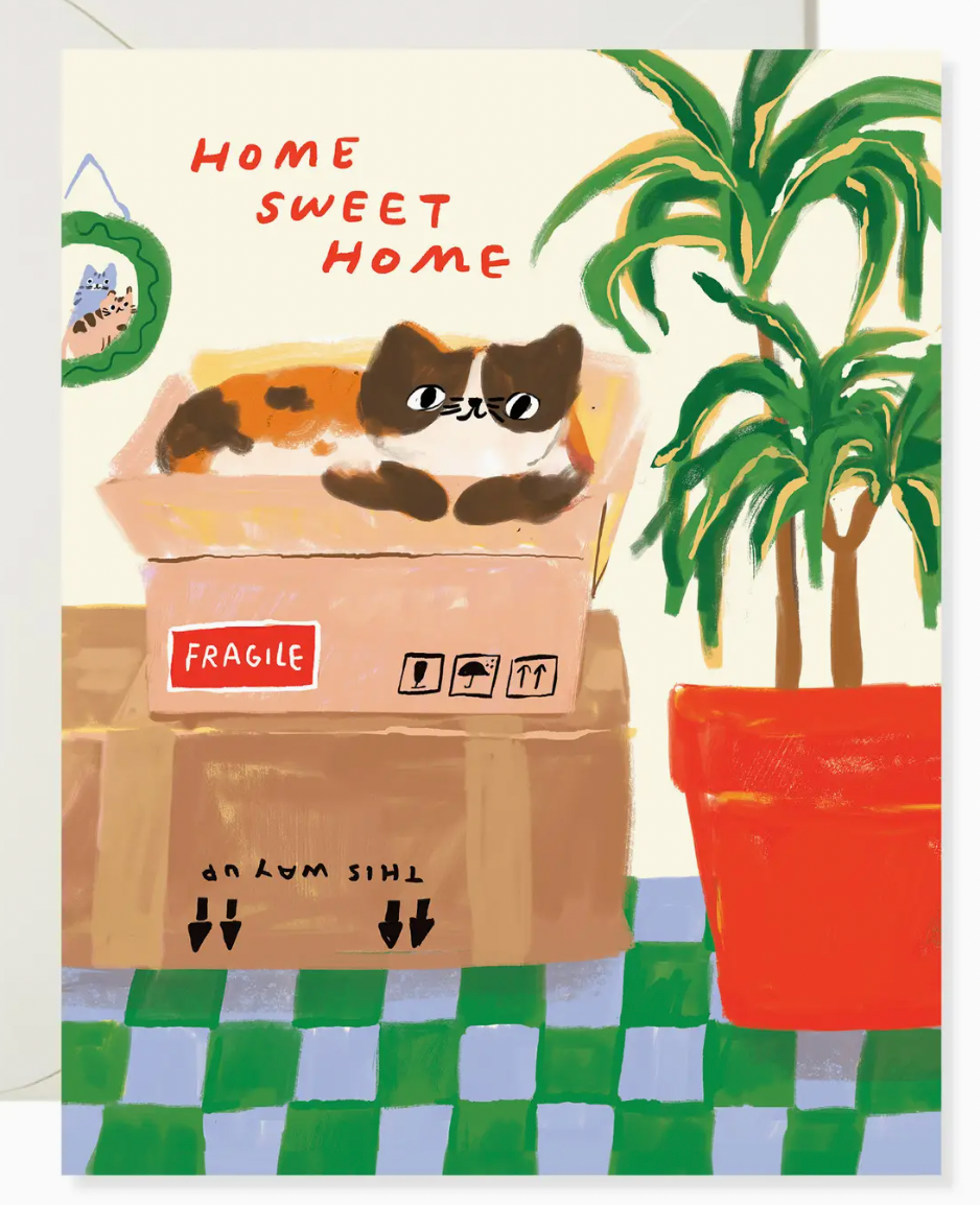 Cat New Home Card