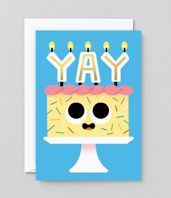 'Yay Birthday Cake' Greetings Card