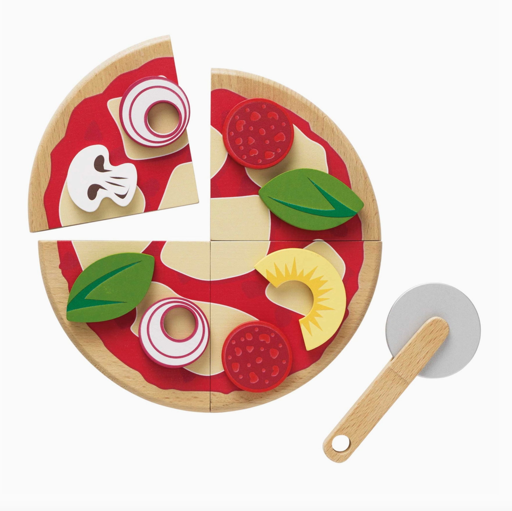 Pizza & Toppings with Slice Cutter