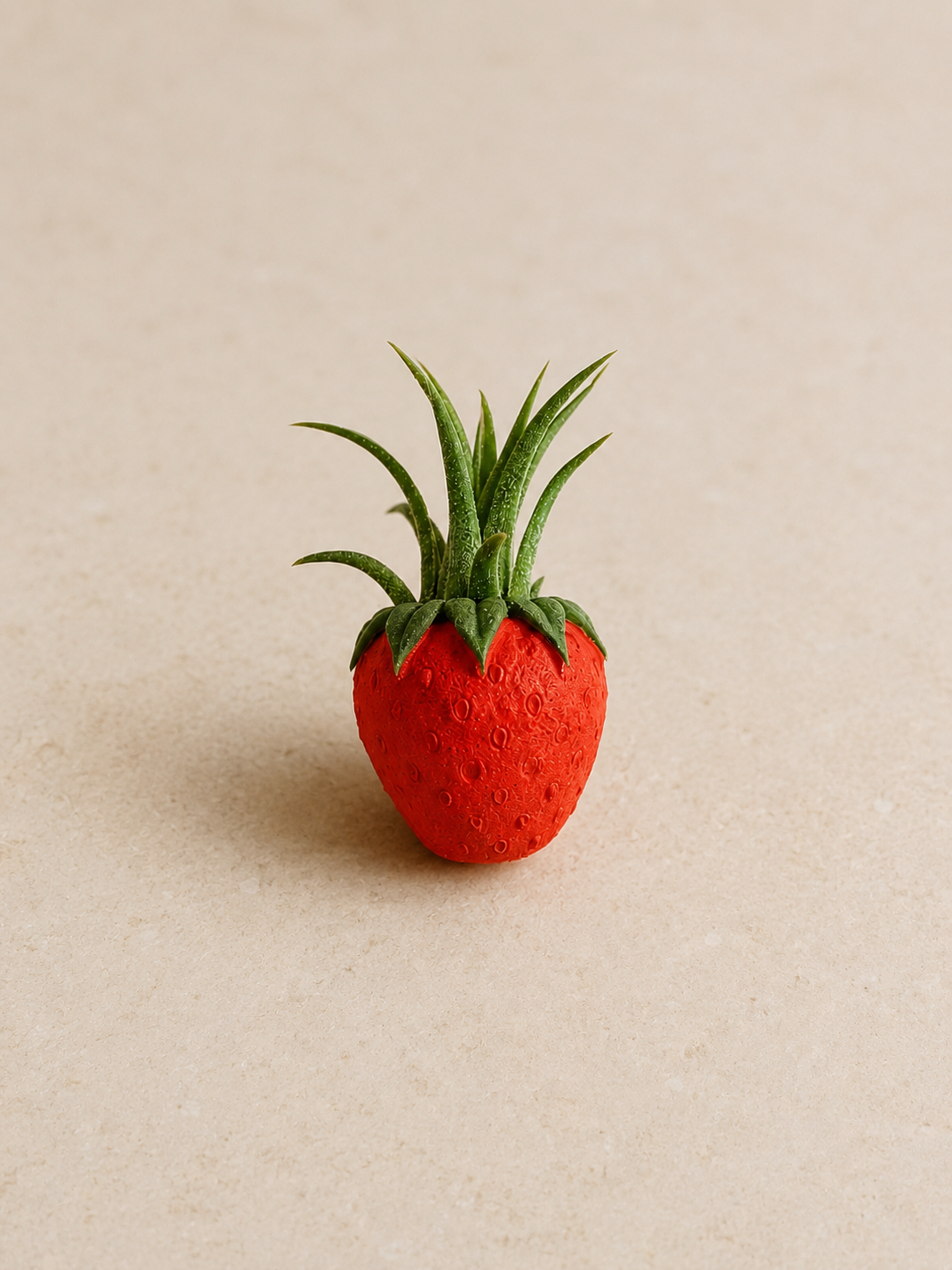 Red Strawberry Patch Mini Planter and Air Plant