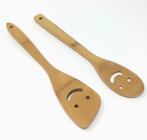 Bamboo Cutlery Cooking Spoon & Spatula - Set of 2
