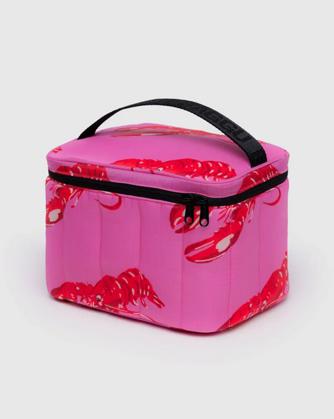 Puffy Lunch Bag Pink Lobster
