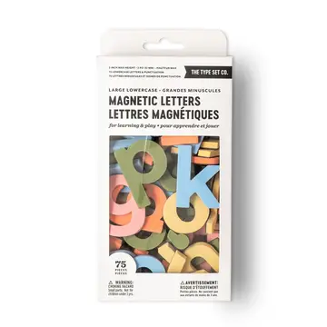 2" 75pc Lowercase Magnetic Letters in Rainbow Mod