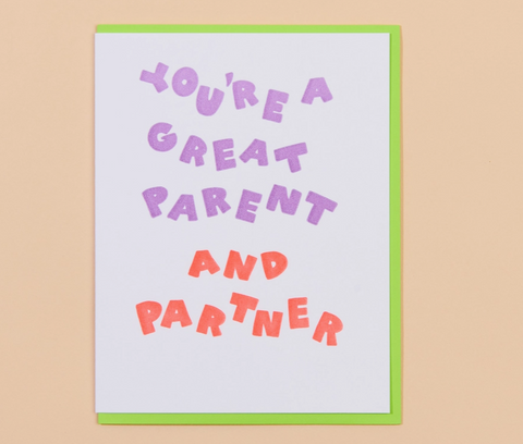 Parent and Partner Anniversary Letterpress Greeting Card