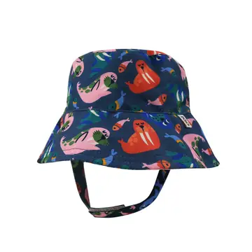 Printed Bucket Sun Hat - Wally the Walrus