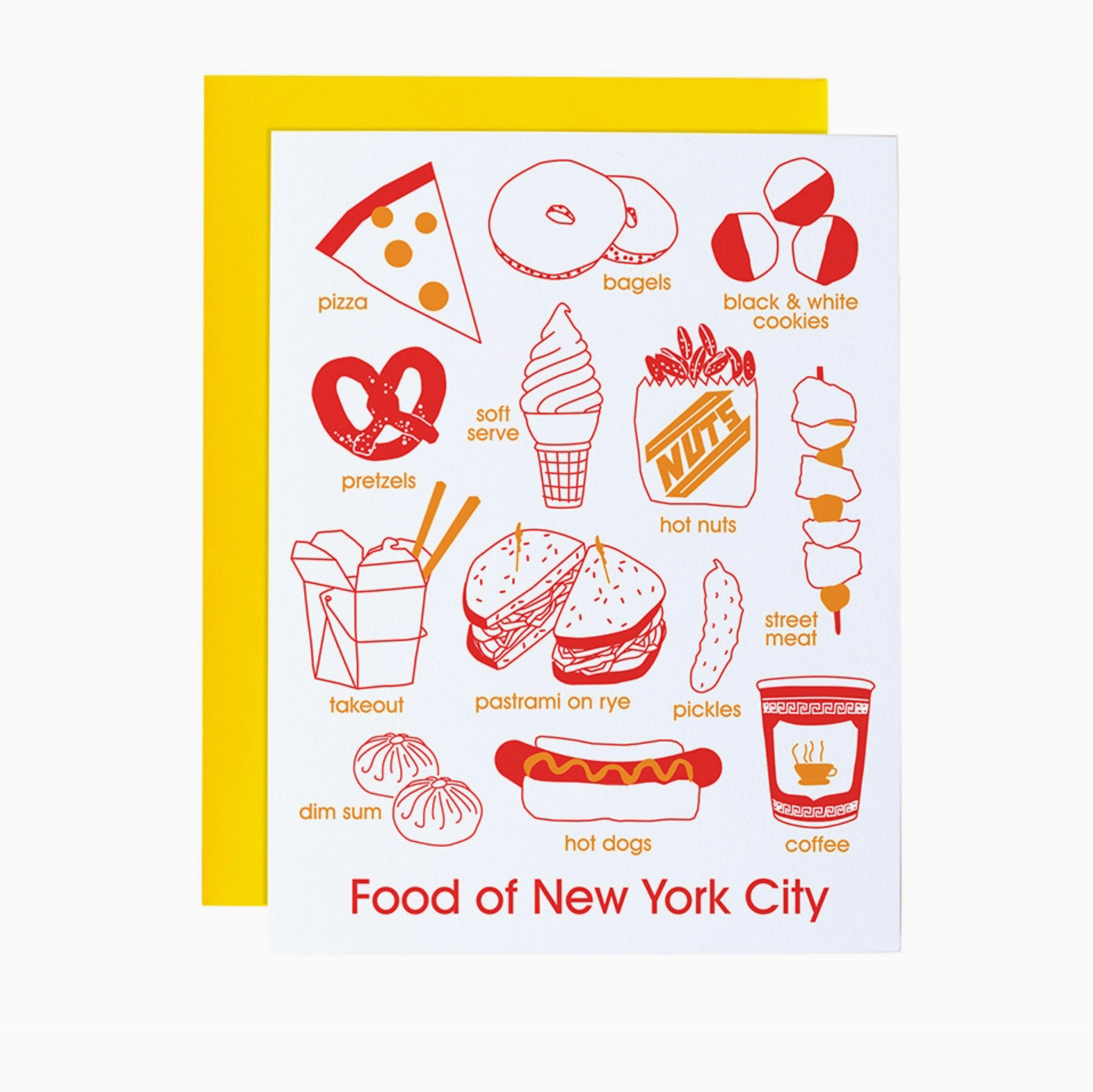New York City Foodie Greeting Card