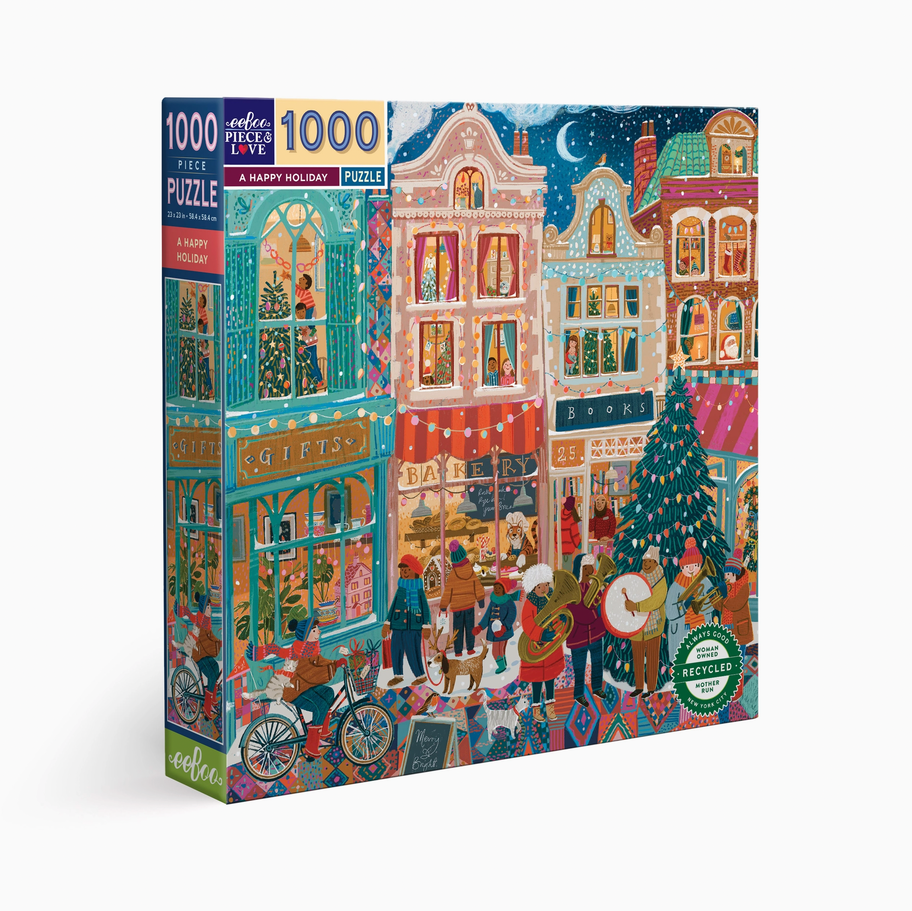 A Happy Holiday 1000 Piece Square Jigsaw Puzzle