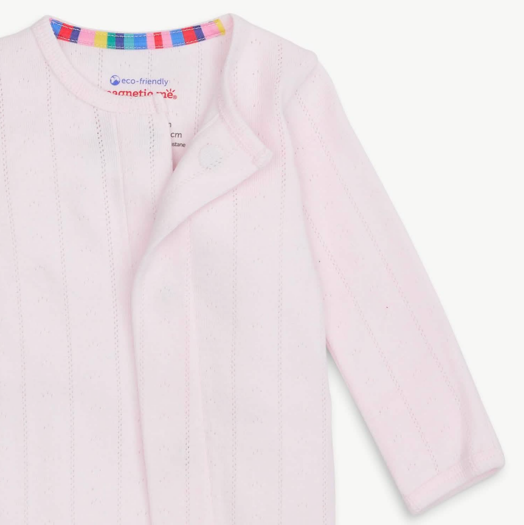 Love Lines Pink Pointelle Footie