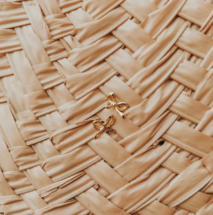 Ella Bow Studs - Gold