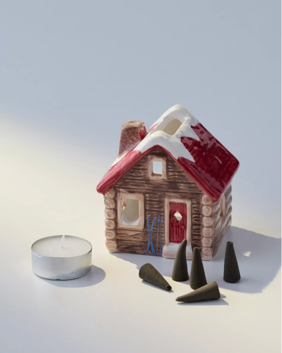 Alpine Chalet Style Incense & Tea Light Holder