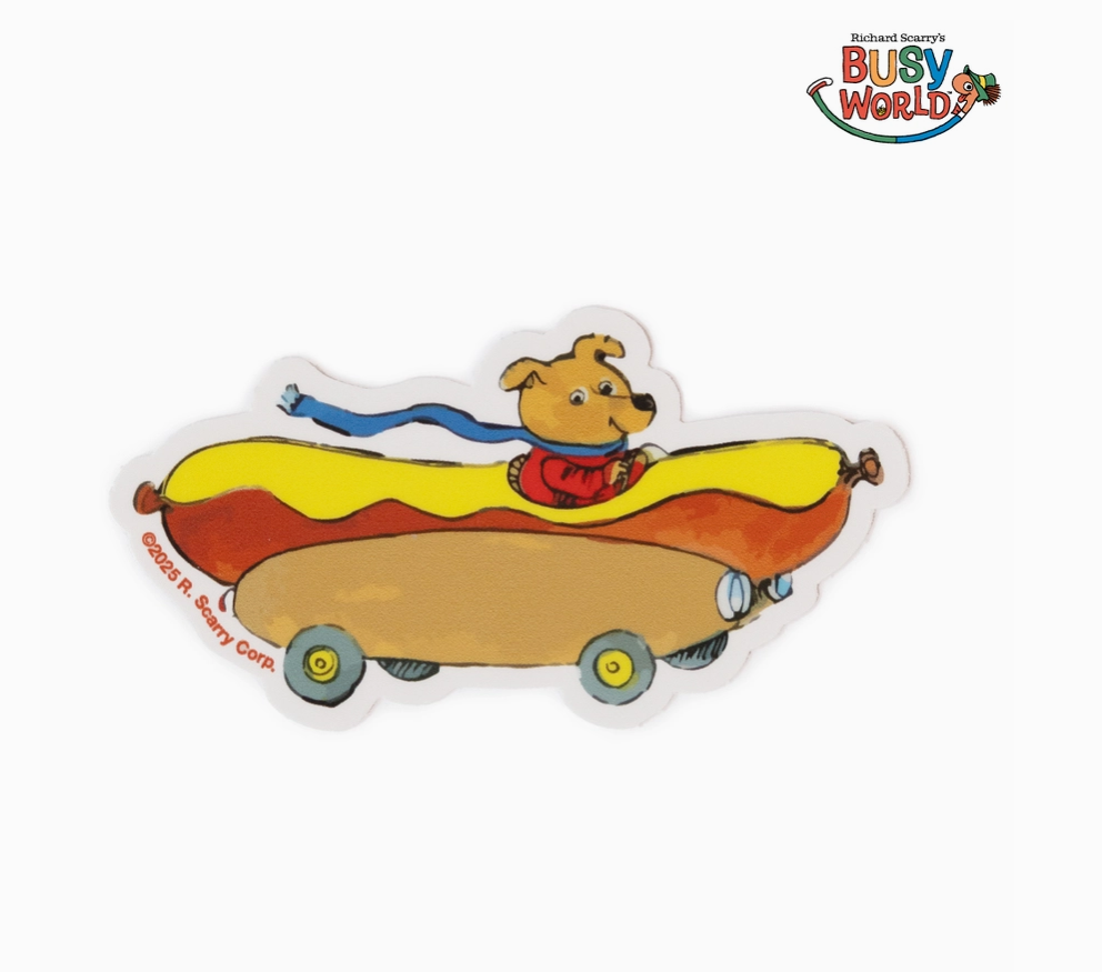 3P4 X Richard Scarry® - Hot Dog Car Magnet