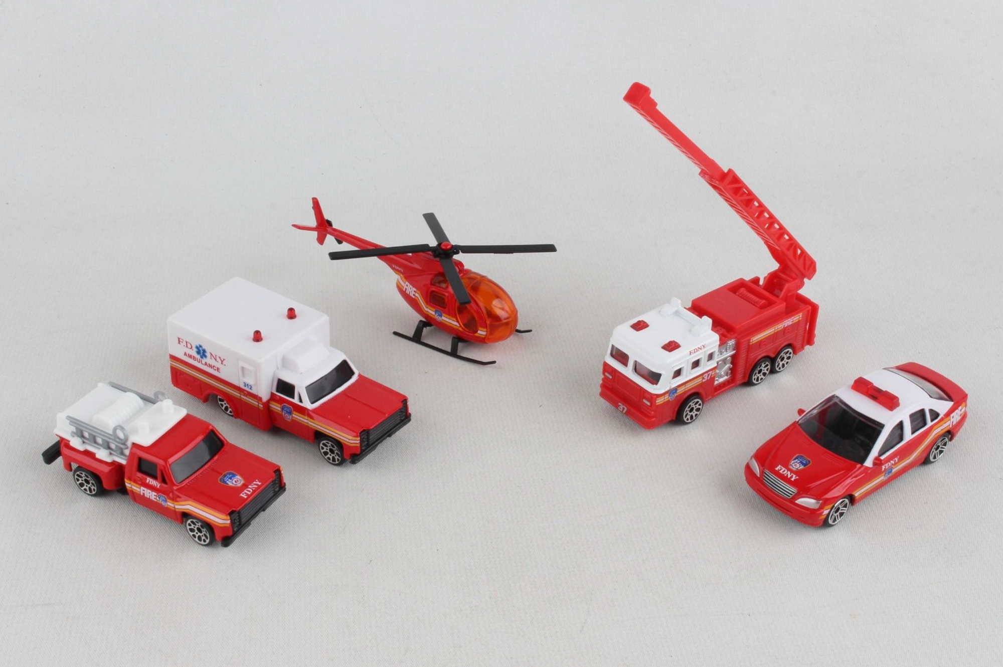 FDNY 5 Piece Vehicle Gift Set