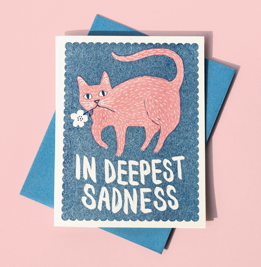 In Deepest Sadness - Risograph Card