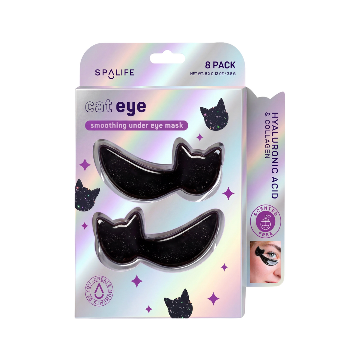 Halloween Cat Eye Hydrogel Undereye Patches 8 Pack