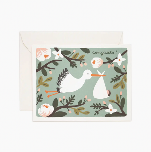 Congrats Stork Card