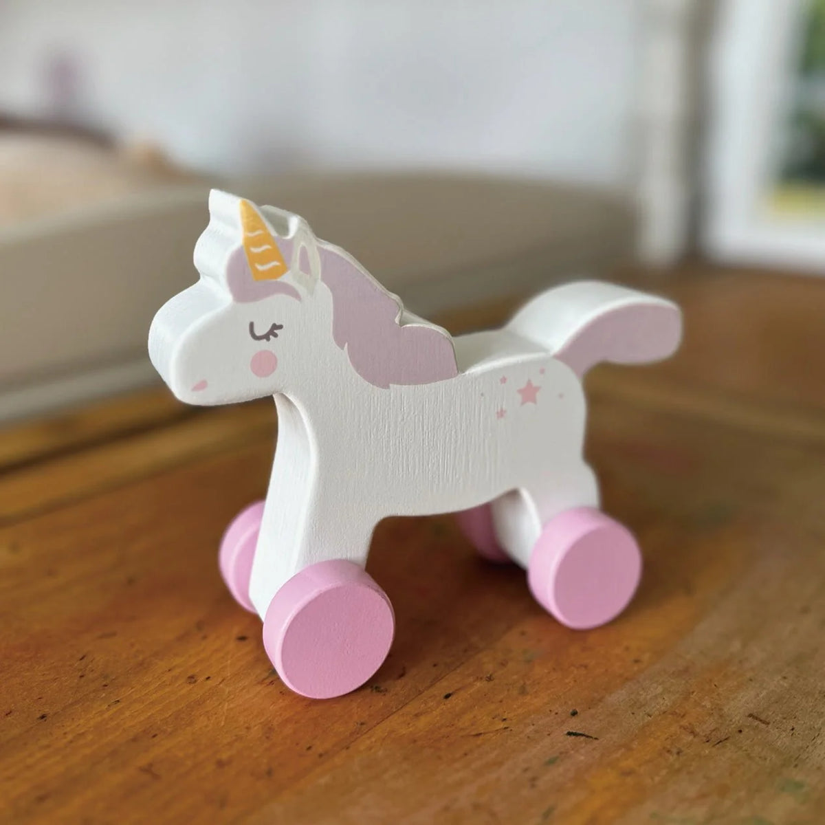 Wooden Magic Unicorn Push-Along Toy
