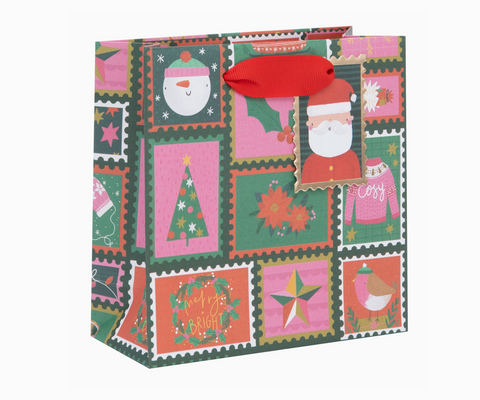 North Pole Stamps Gift Bag Small