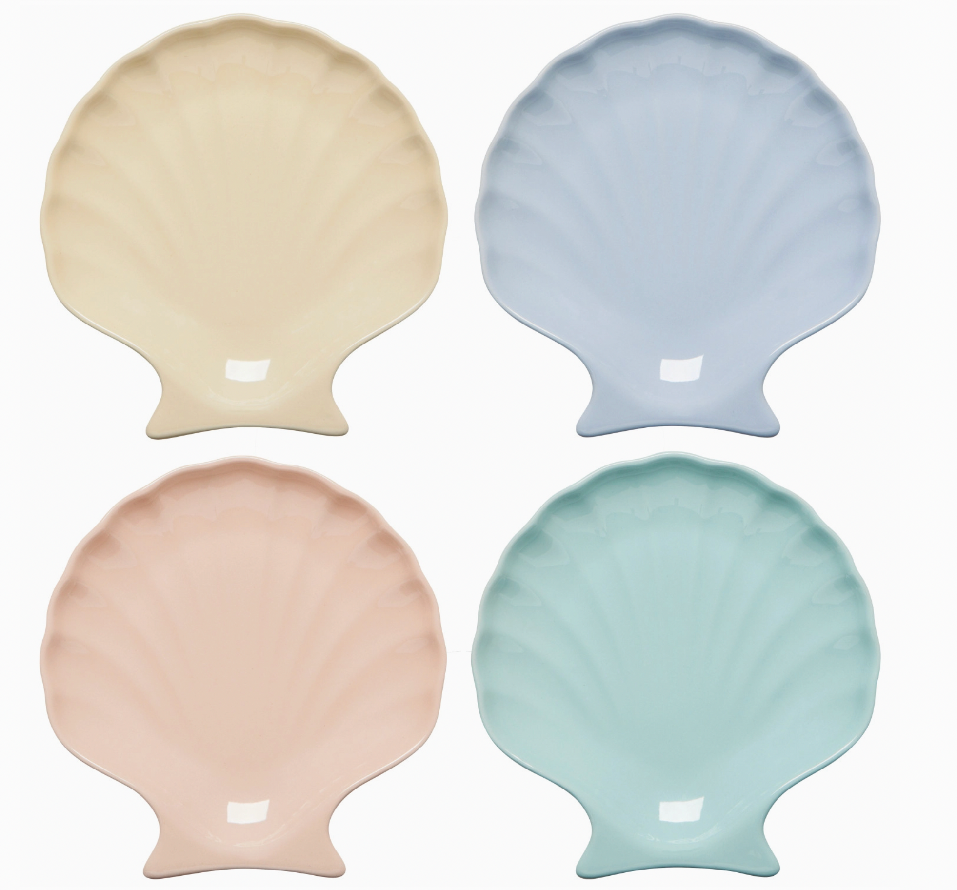 Assorted Seaside Shells Appetizer Plates