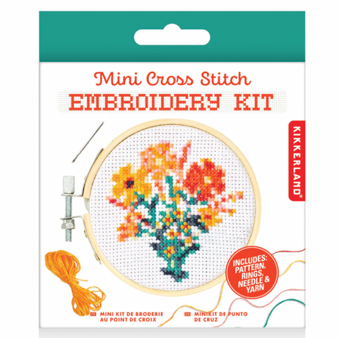 Flowers Mini Cross Stitch Embroidery Kit